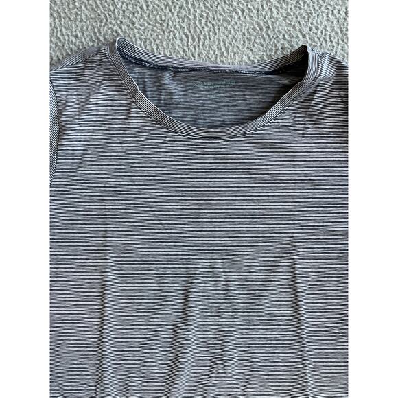 Soft Surroundings Top 3X Cotton Stretch Striped Cuffed Short Sleeve T-Shirt - Picture 2 of 12